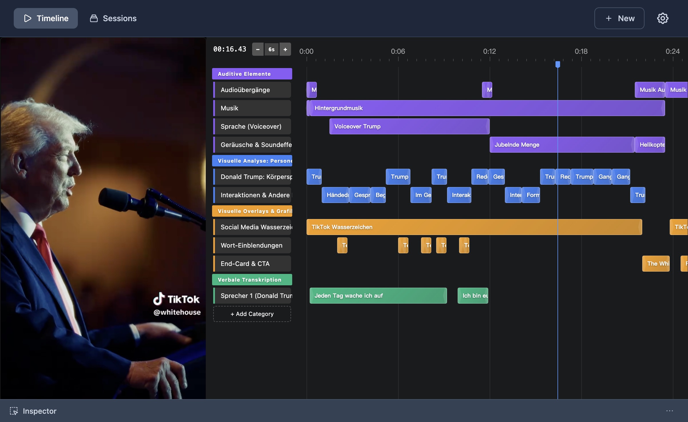 Notate video annotation interface